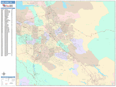 San Jose Digital Map Color Cast Style